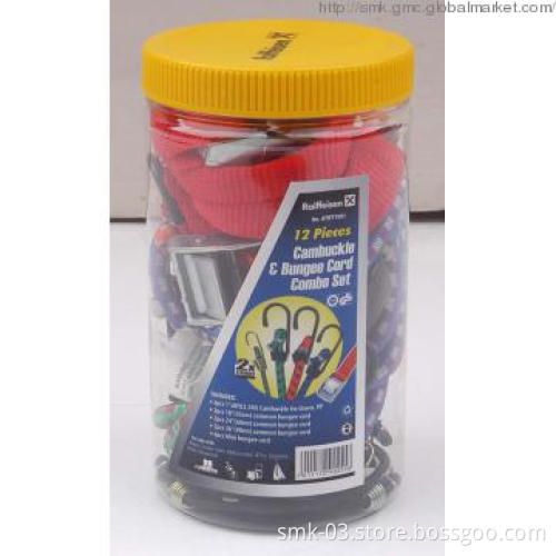 12pcs Cambuckle and bungee cord set